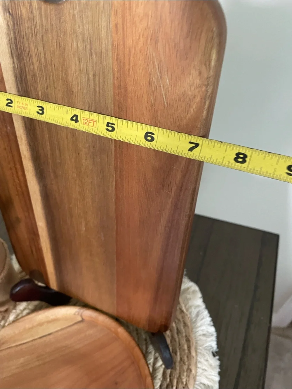 Acacia Wood Serving Board and Bowl Set - Natural Wood everything in image includ